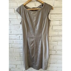 Luisa Cerano Velour Cutout‎ Beige Dress Size 4